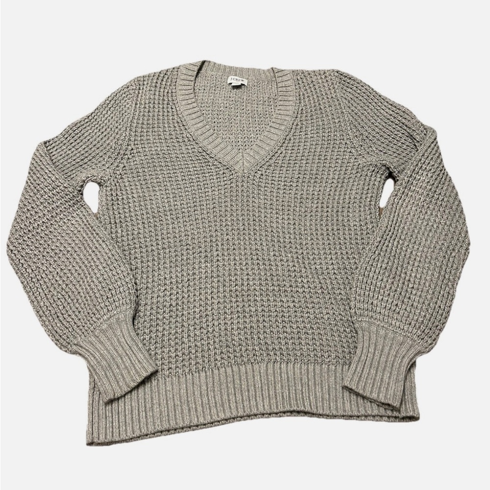 J. Crew Light Gray Textured Sweater